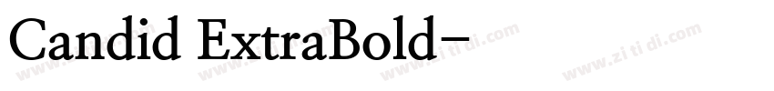 Candid ExtraBold字体转换